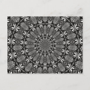Monochrome Mandala Postcard