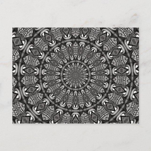 Monochrome Mandala Postcard (Front)