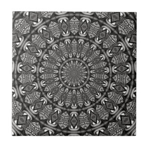 Monochrome Mandala Tile