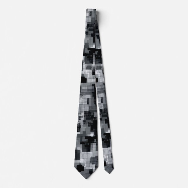 Monochrome Matrix Mosaic Tie (Front)