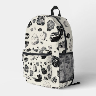 Monochrome Mineral Majesty Printed Backpack