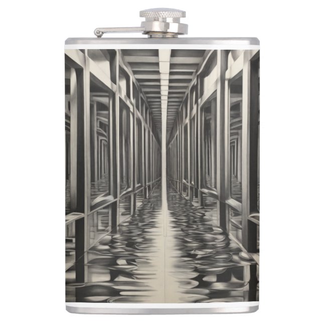 Monochrome Mirage/Artistic Flask (Front)