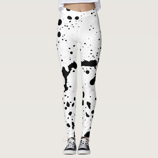 Monochrome Mirage  Leggings (Front)