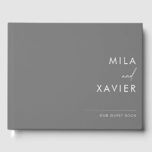 Monochrome Modern Minimal Wedding Guestbook
