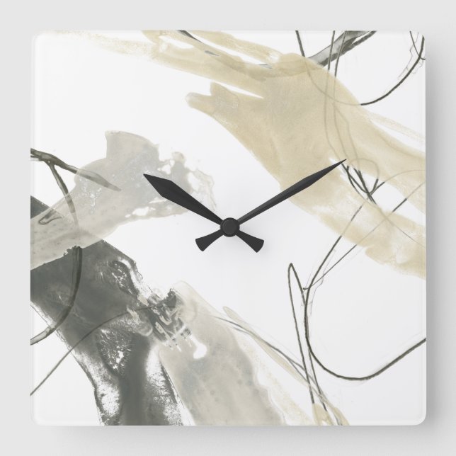 Monochrome Momentum Square Wall Clock (Front)