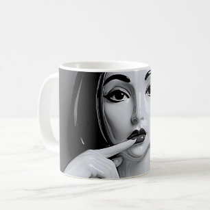Monochrome Mood Muse Coffee Mug