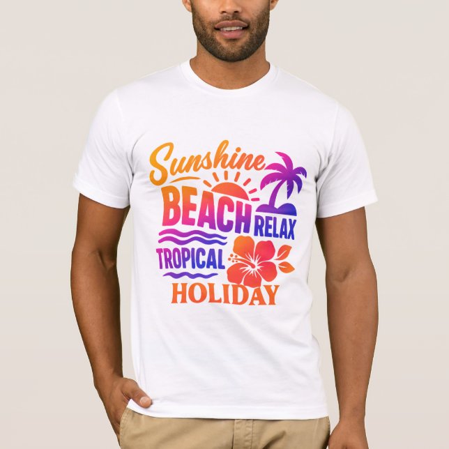 Monochrome Mountain Peaks with Stylised Gold Sunbu T-Shirt (Front)