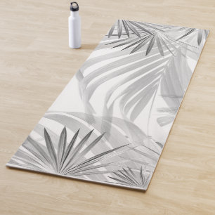 Monochrome Palm Bliss 1 #tropical #art Yoga Mat
