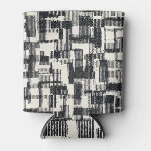 Monochrome Patchwork: Graphic Brushed Seamless. Can Cooler