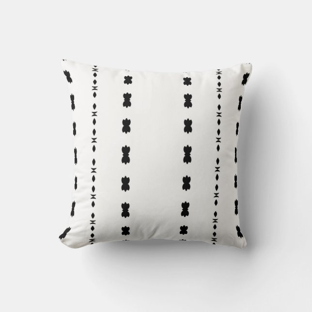 Monochrome Petals Cushion (Front)