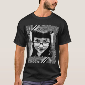 Monochrome piercing gaze T-Shirt