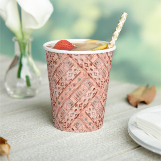 Monochrome pixie ethnic paper cups