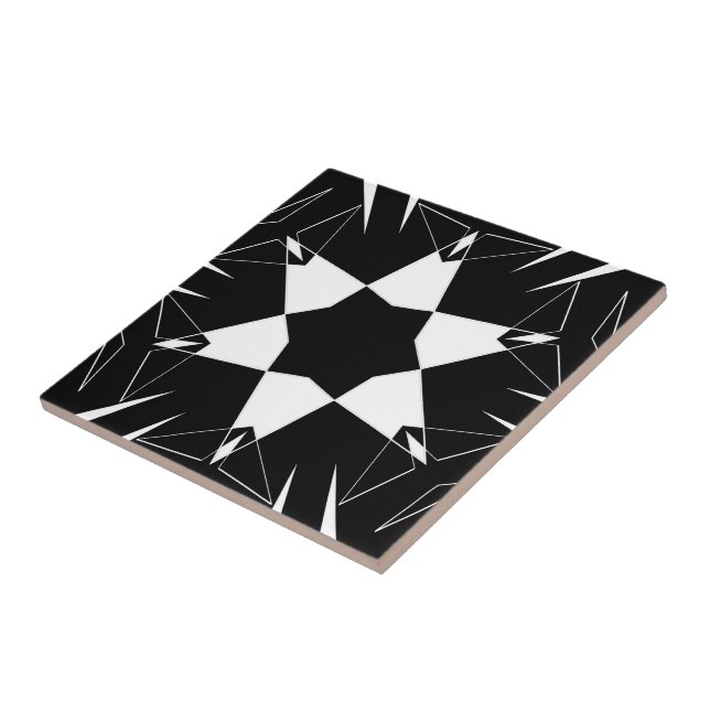 Monochrome Pulse Ceramic Tile (Side)