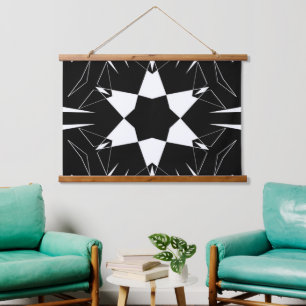 Monochrome Pulse Hanging Tapestry