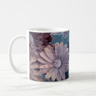 Monochrome Purple: Floral Watercolor Seamless Coffee Mug
