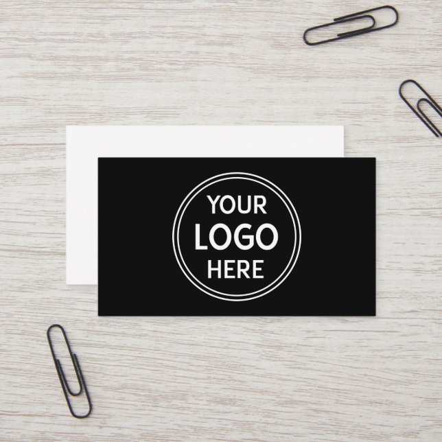 Monochrome QR Logo | Classy & Clean  Business Card (Front/Back In Situ)