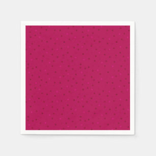 Monochrome raspberry with small polka dots.  napkin