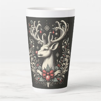 Monochrome Reindeer Latte Mug