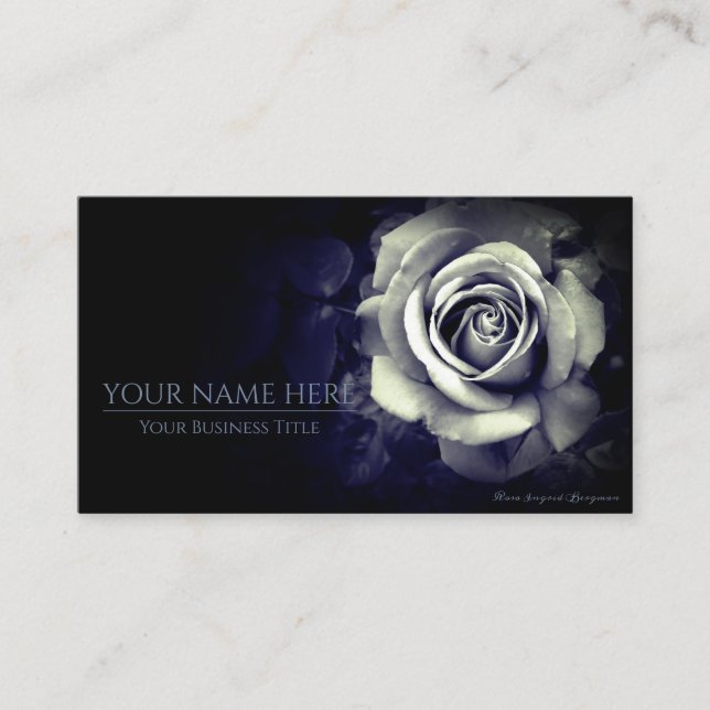 Monochrome Rose:Business Card (Front)