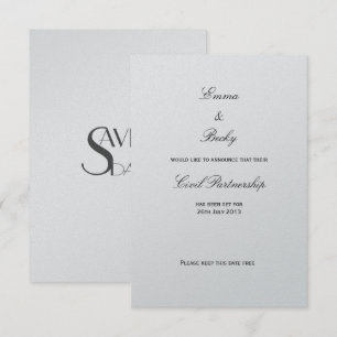 Monochrome - Save the Date Invitation