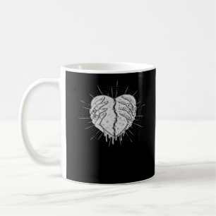 Monochrome Skeleton Hand With Heart Classic Coffee Mug