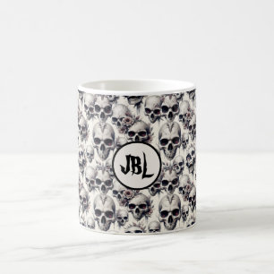 Monochrome Skulls Coffee Mug