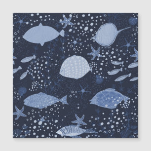 Monochrome sleeping fishes, dark pattern.