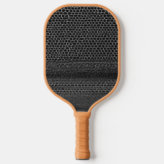 Monochrome snake straight line pickleball paddle