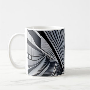Monochrome Spiral Atrium Coffee Mug