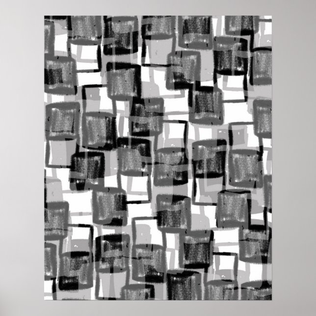 Monochrome Squares Poster (Front)