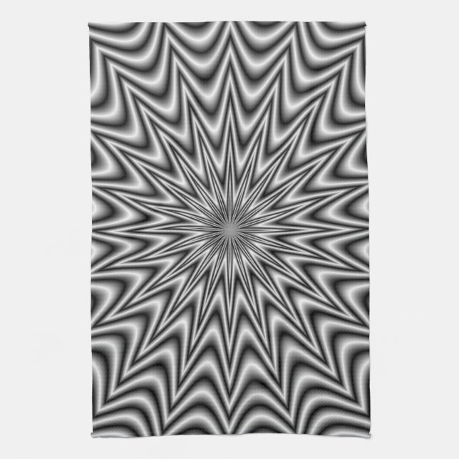 Monochrome Star Kitchen Towel (Vertical)