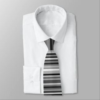 Monochrome Stripe Pattern Tie