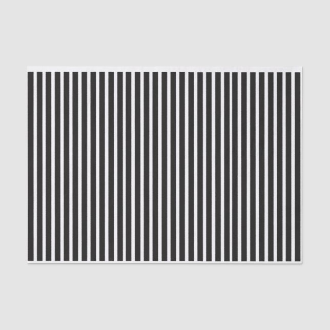 Monochrome Stripe Tissue Paper Gift Wrap  (Front)