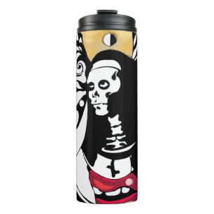 Monochrome Surrealism: Animate Gothic Design Thermal Tumbler