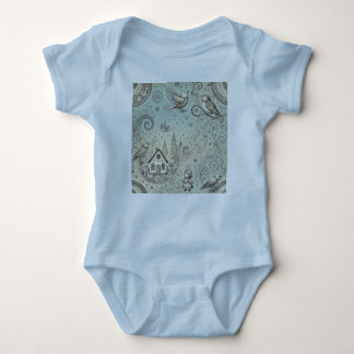 "Monochrome Surrealism Collection" Baby Bodysuit