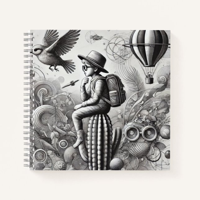  "Monochrome Surrealism Collection" Notebook (Front)