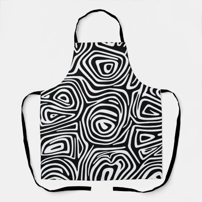 Monochrome Swirl Apron (Front)