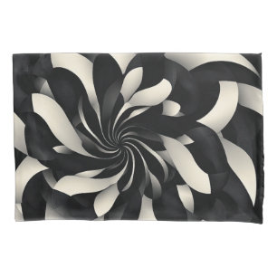 Monochrome Swirl of Elegance Pillowcase