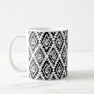 Monochrome tribal ethnic seamless pattern coffee mug