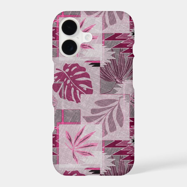 Monochrome tropical botanical patchwork (Back)