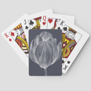 Monochrome Tulip I Playing Cards