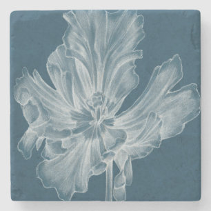 Monochrome Tulip II Stone Coaster