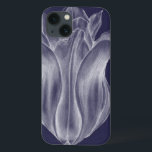 Monochrome Tulip III iPhone 13 Case<br><div class="desc">Floral</div>