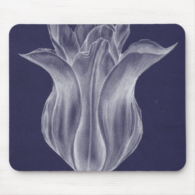 Monochrome Tulip III Mouse Pad (Front)