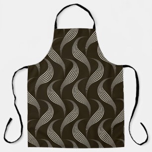 Monochrome Vintage: Geometric Seamless Ornament. Apron