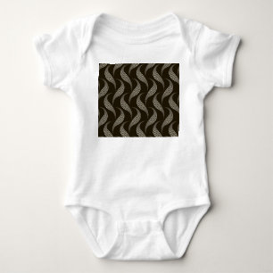 Monochrome Vintage: Geometric Seamless Ornament. Baby Bodysuit