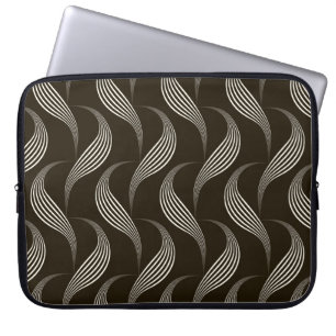 Monochrome Vintage: Geometric Seamless Ornament. Laptop Sleeve