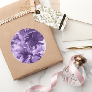 Monochrome Violets Classic Round Sticker
