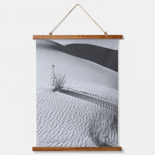 Monochrome White Sands Dunes Landscape Hanging Tapestry