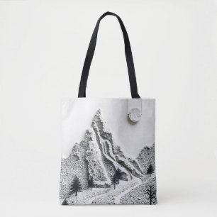 Monochrome Winter Tote Bag